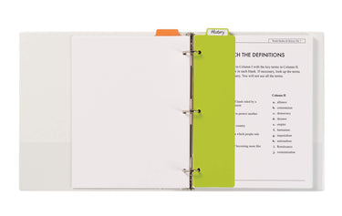 Avery Snap-in Plastic Bookmark Dividers for 3 Ring Binder, White Labels, 1 Assorted Color Set of 5 Tabs, 3 Packs, 15 Page Dividers Total (24908)